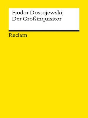 cover image of Der Großinquisitor. Eine Phantasie